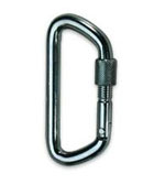 Carabiner, 10mm Steel, D-Shape, Cross & Screw Lock - Hardware - Life Support International, Inc.
