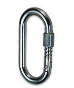 Carabiner, 12mm Steel, Symmetrical Oval, Claw & Screw Gate - Hardware - Life Support International, Inc.
