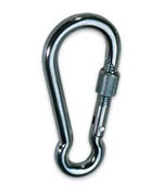 Carabiner, 12mm Steel, Claw & Screw Lock - Hardware - Life Support International, Inc.
