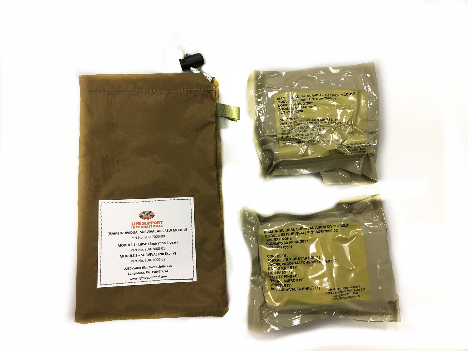 Survival Kit, Individual Survival Aircrew Module (ISAM) - Survival Kits - Life Support International, Inc.